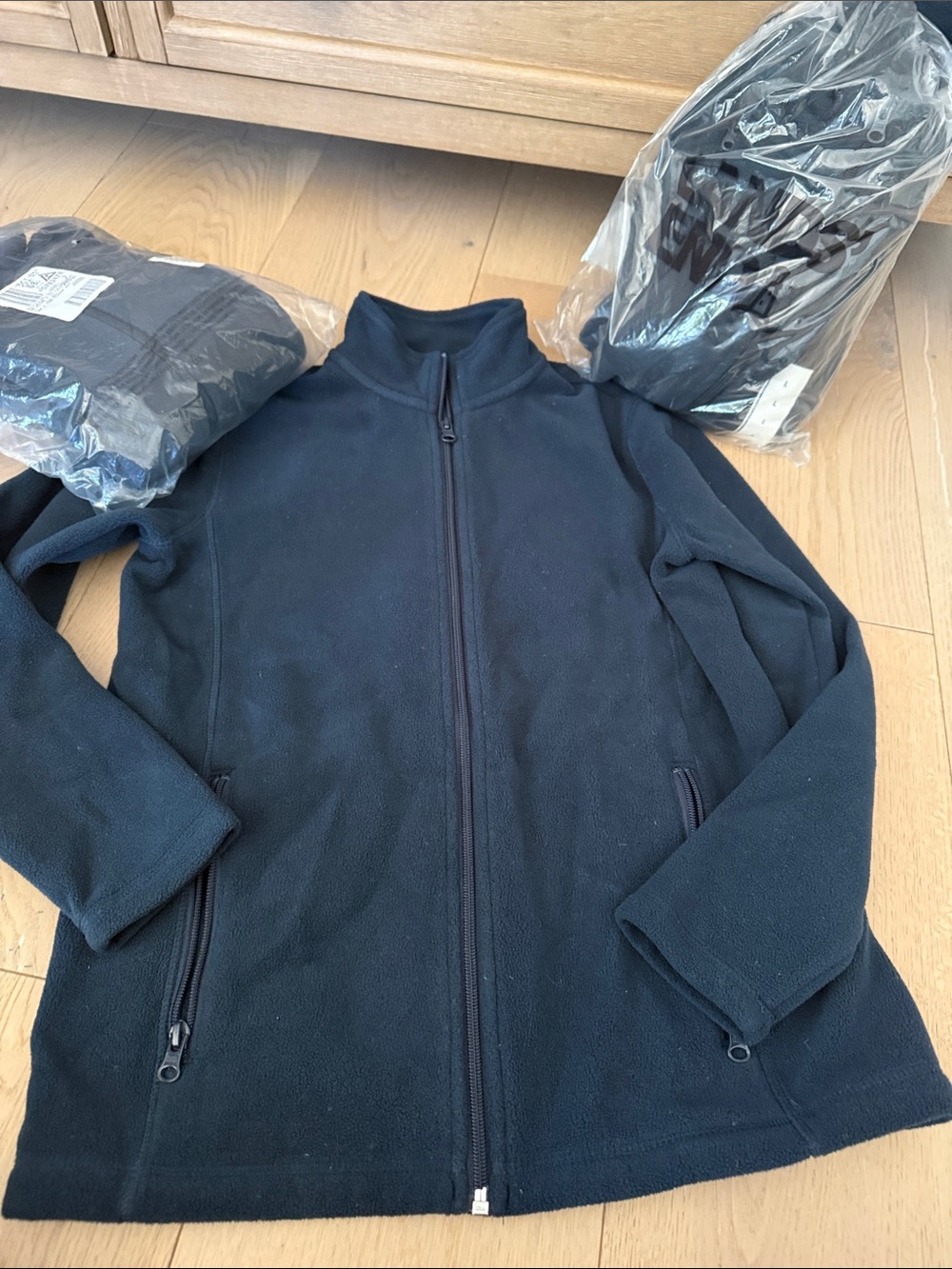 Lands' End Deep Navy Fleece Pullover